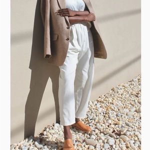 Na Nin Lena Pant in French Twill - Color Eggshell